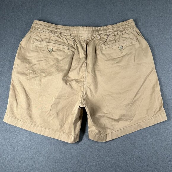 J Crew Shorts Mens Large Khaki Tan Drawstring Casual Elastic Waist Re-Imagined - Picture 7 of 10